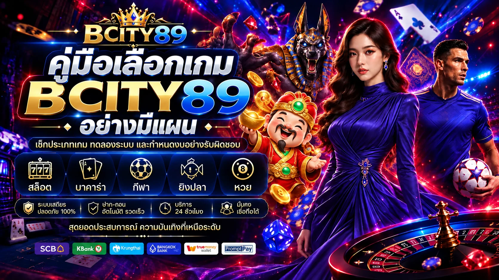 BCITY89 คู่มือเลือกเกม ทดลองระบบ และกำหนดงบ